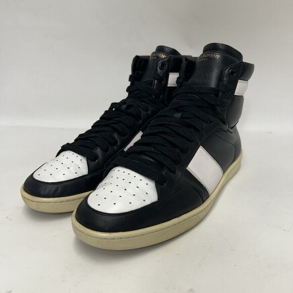 YSL Saint Laurent Paris Hi-Top SL10H Sneakers “Black White” main image 8
